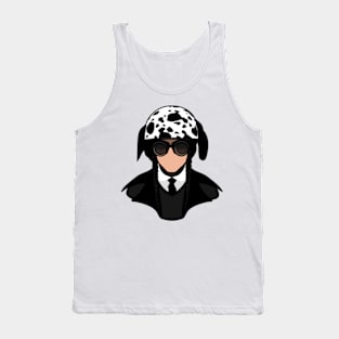 Wednesday Addams With Dalmatian Helmet Tank Top